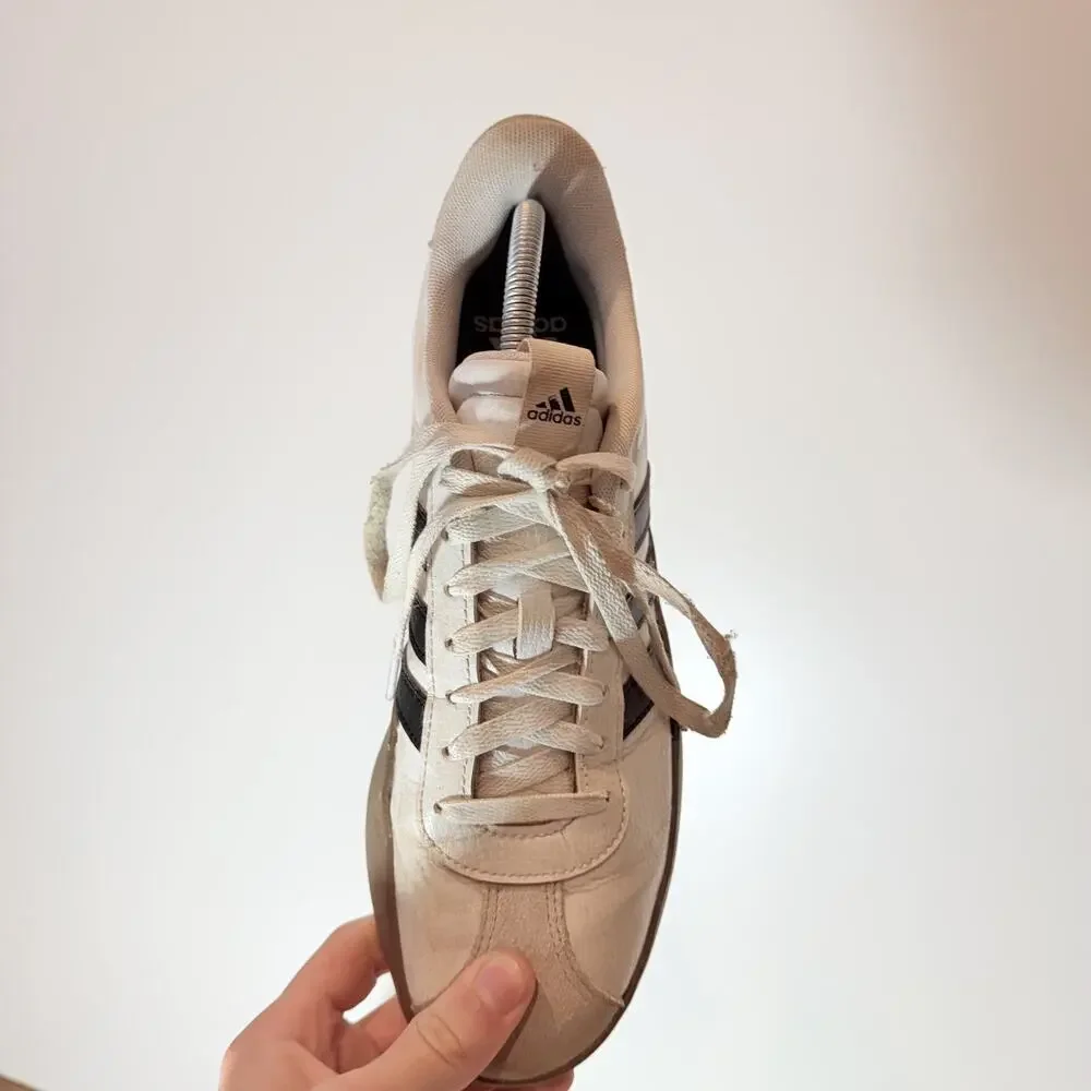 Men's Size 10 Adidas VL Court 3.0 White Black Classic Gym Skateboard Shoes Gum